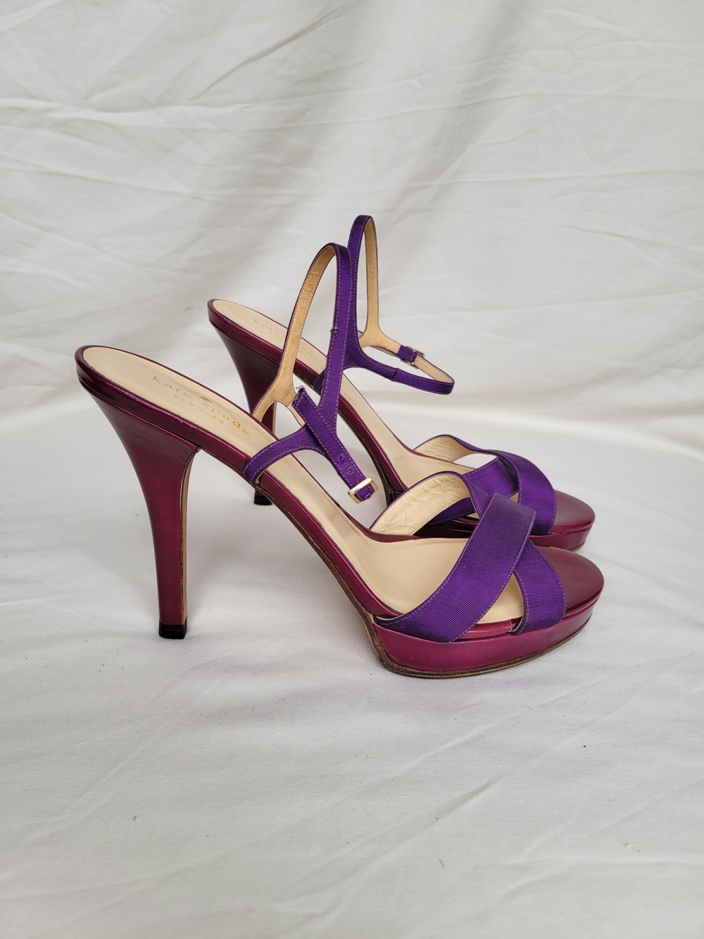 ✨ Kate Spade New York Made in Italy Patent Leather and satin Slingback Heels ✨